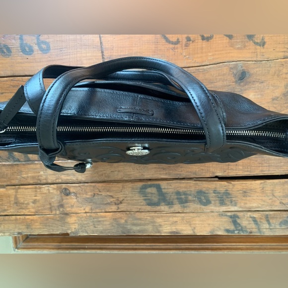 Brighton Black Embossed Shoulder Bag - Picture 9 of 16